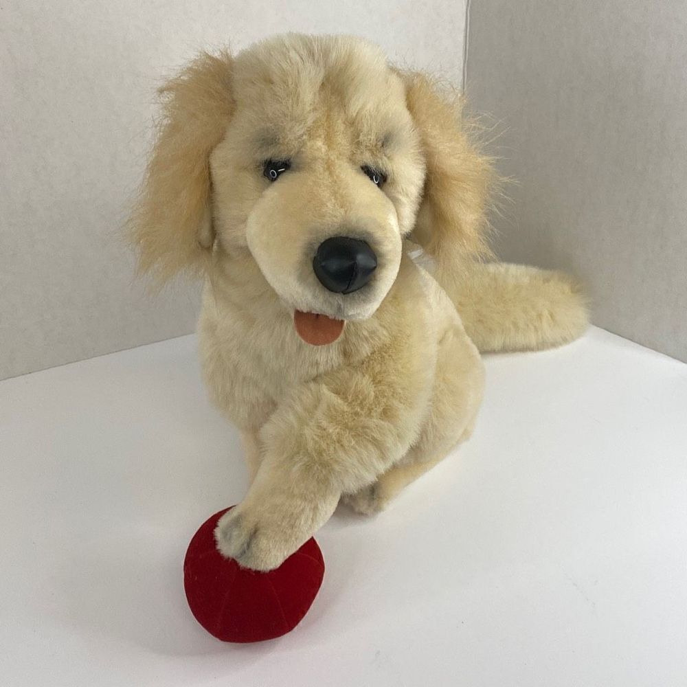 Vtg Chase The Ball Playing Dog 2000 Stuffed Animal Planet Plush Golden Retriever
